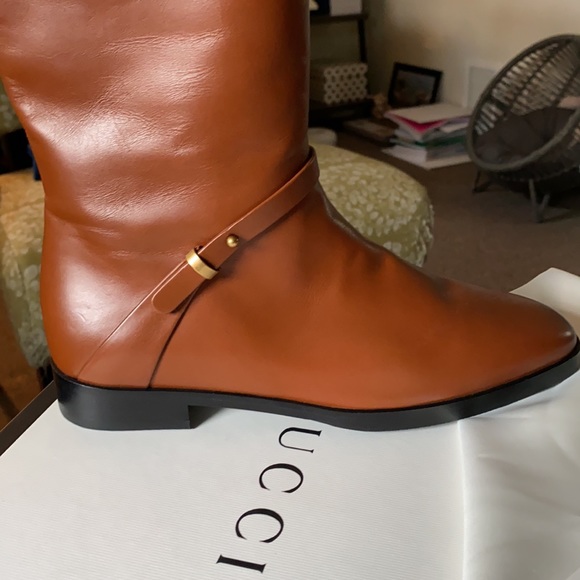 Gucci leather booties! %100 authentic! NWT - Picture 7 of 8